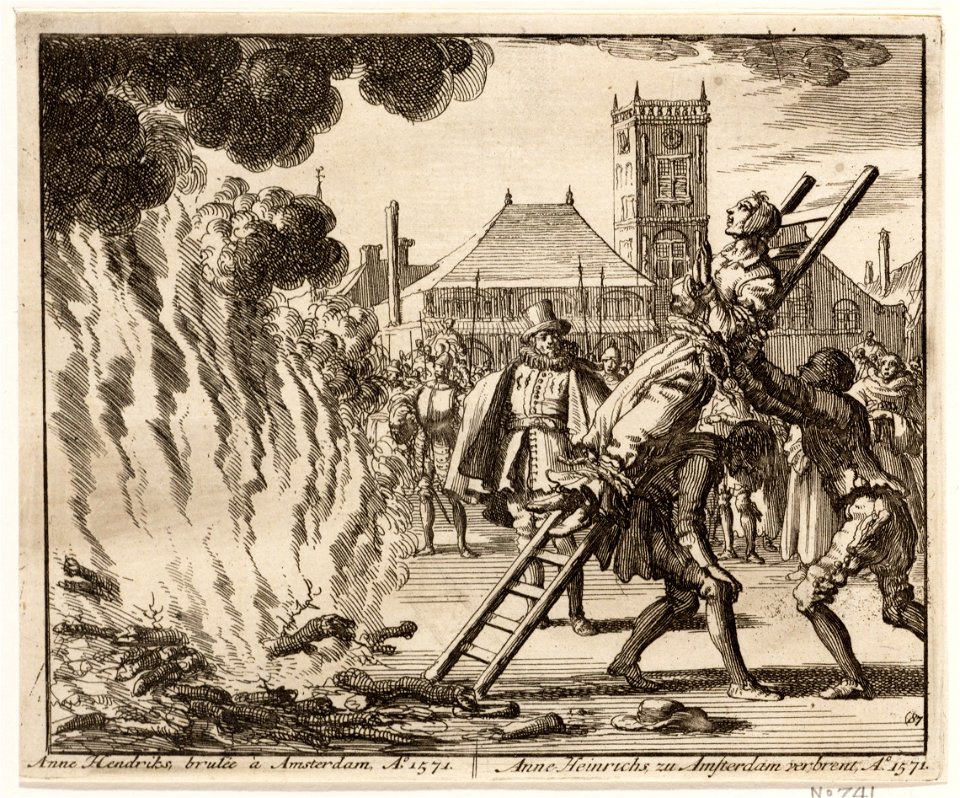 Anneken Hendriks is op een ladder gebonden om te worden verbrand, objectnr A 41940