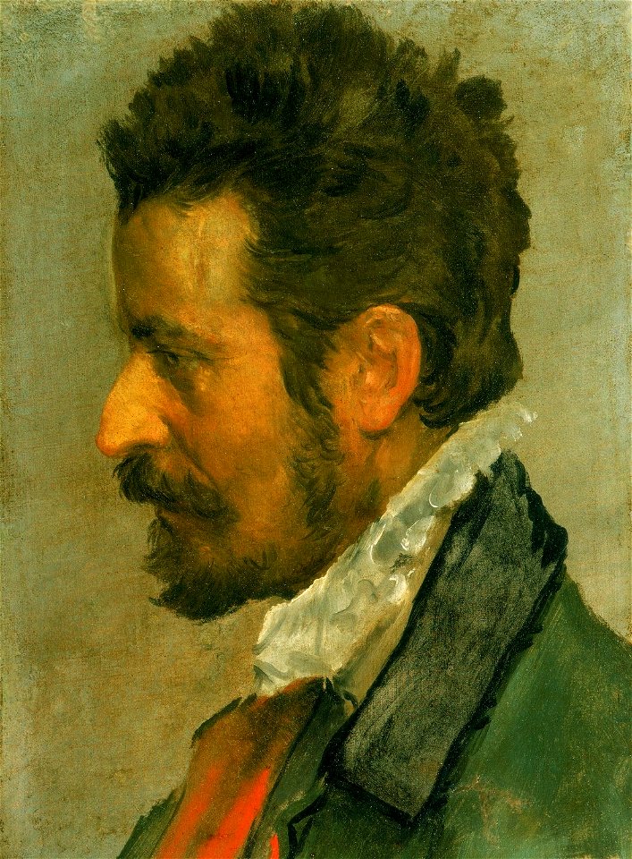 Annibale Carracci (Bologna 1560-Rome 1609) - Head of a Man in Profile - RCIN 405471 - Royal Collection
