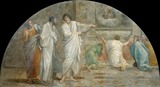 Annibale Carracci - Apparition of Saint Didacus above his sepulchre - Google Art Project