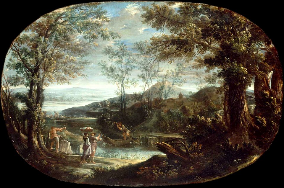 Annibale Carracci - Landschaft mit Flussszene - 14618 - Bavarian State Painting Collections