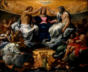 Annibale Carracci - L'incoronazione della Vergine. Free illustration for personal and commercial use.