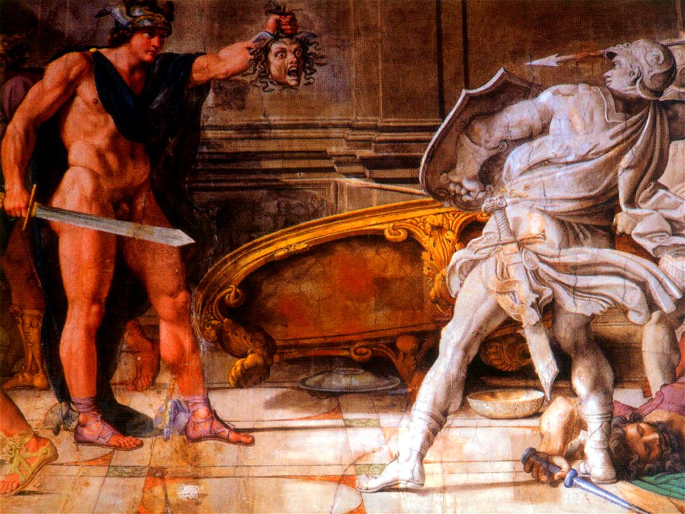 Annibale Carracci - Perseus and Phineas (detail), 1597