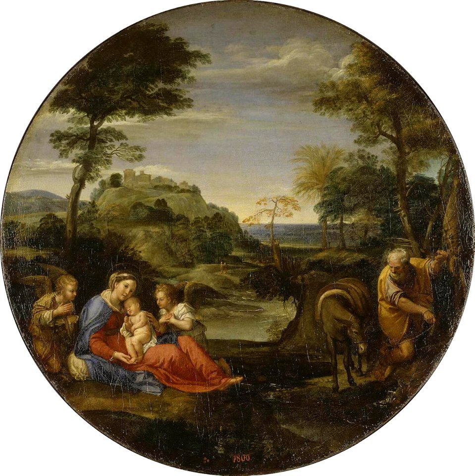 Annibale Carracci - Rest on Flight into Egypt - WGA4445