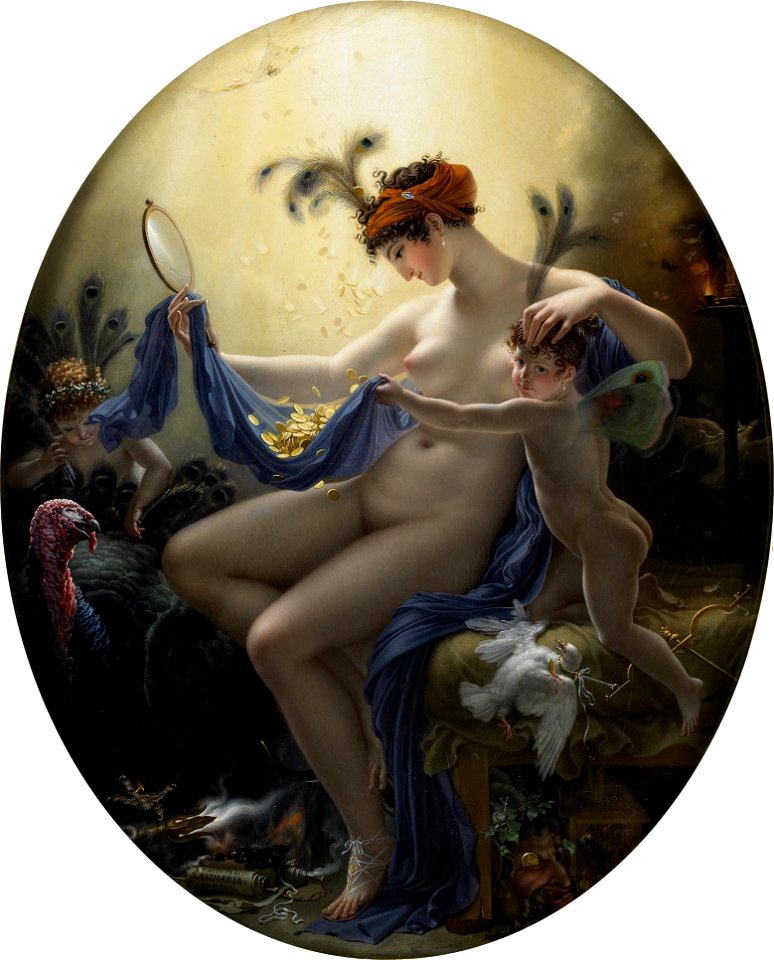 Anne-Louis Girodet de Roussy-Trioson - Mademoiselle Lange comme Danaé