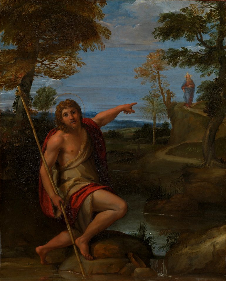 Annibale Carracci - San Giovanni Battista testimone orsi