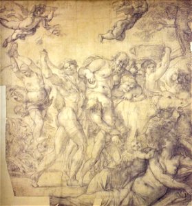 Annibale Carracci Cartone del Trionfo di Bacco e Arianna (Sileno)