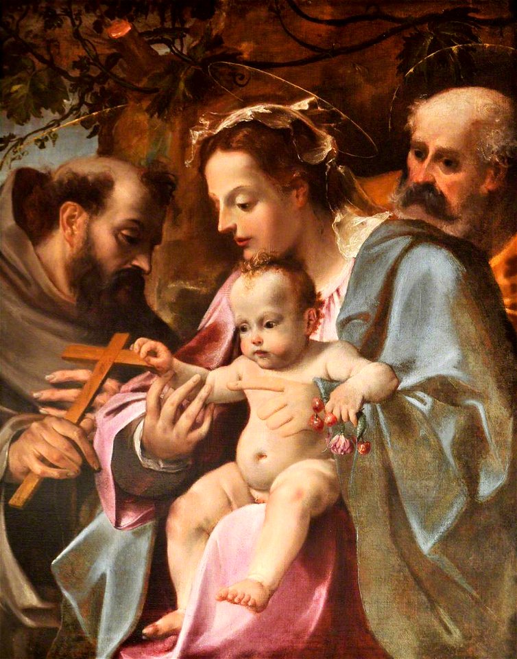 Annibale Carracci (1560-1609) (attributed to) - The Holy Family with Saint Francis - 1298204 - National Trust