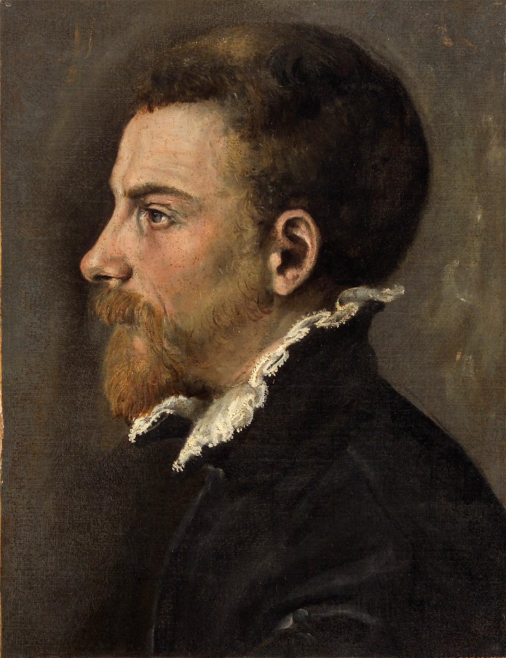 Annibale Carracci - Bildnis eines bärtigen Mannes im Profil - GG 3837 - Kunsthistorisches Museum