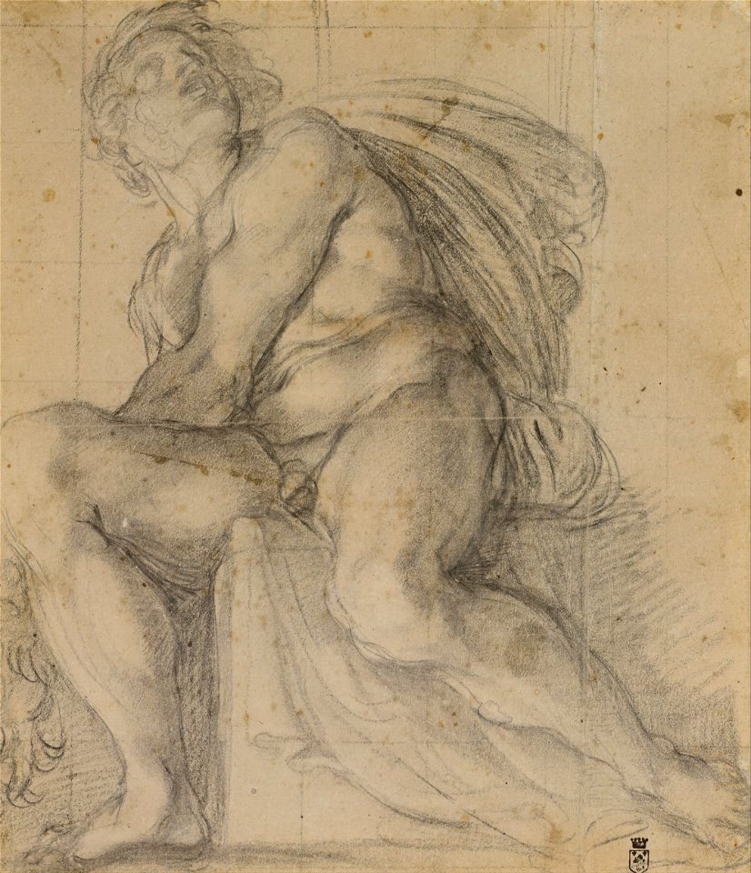 Annibale Carracci - Study for an ignudo - Google Art Project