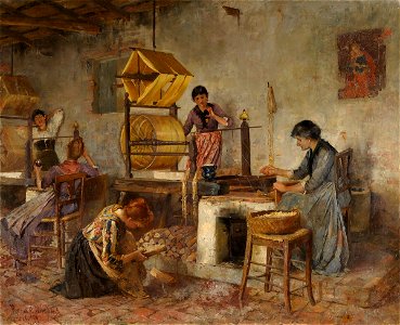 Annie Renouf Whelpley Frauen in der Webstube 1893