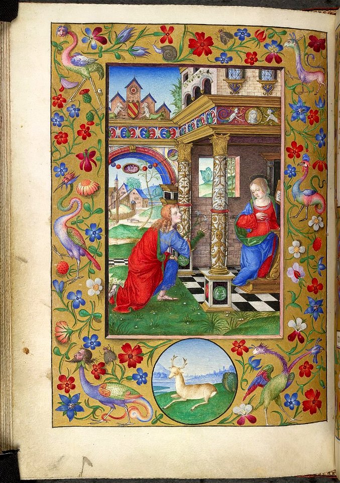 Annunciation - Bonaparte Ghislieri Hours - BL YT29 f74v