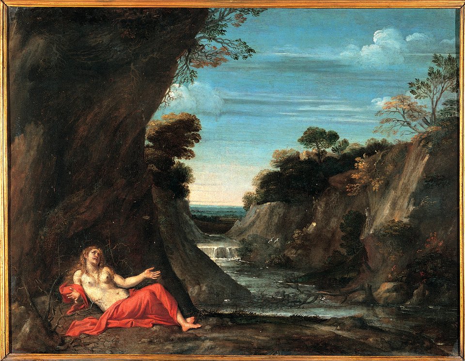 Annibale Carracci's School - Landscape with the penitent Magdalene - Google Art Project