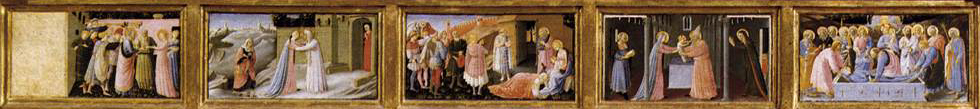 Annunciation angelico valdarno, predella