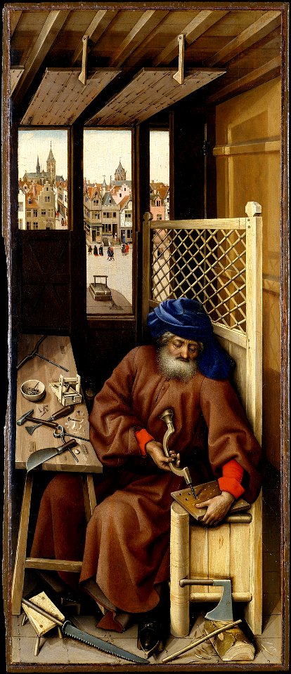 Annunciation Triptych (Merode Altarpiece) MET DT7258