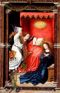 Annunciation Orley 1518. Free illustration for personal and commercial use.