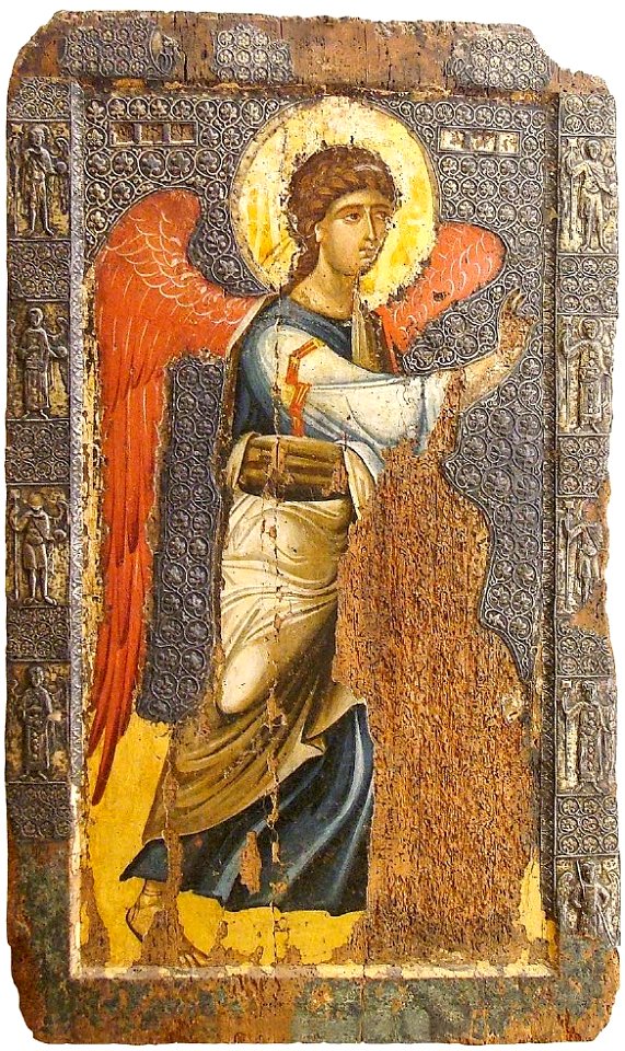 Annunciation Gabriel, Early XIΙ Century, St Mary Perivleptos Church, Ohrid Icon Gallery