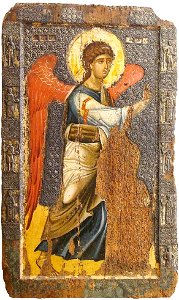 Annunciation Gabriel, Early XIΙ Century, St Mary Perivleptos Church, Ohrid Icon Gallery