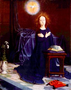 Annunciation of the Virgin, Gerard David 001. Free illustration for personal and commercial use.