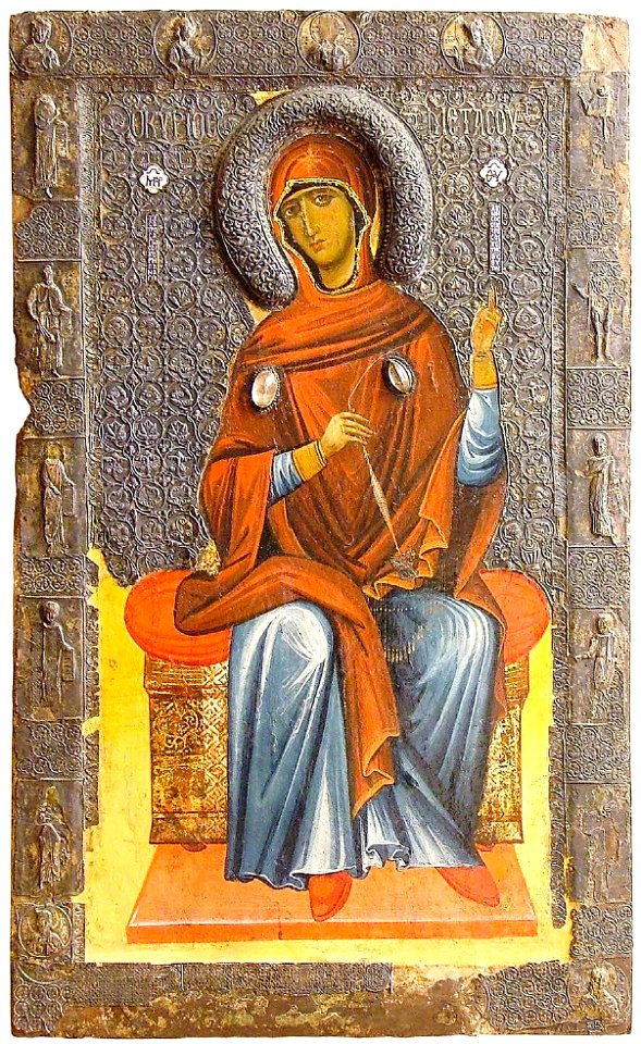 Annunciation Mary, Early XIΙ Century, St Mary Perivleptos Church, Ohrid Icon Gallery