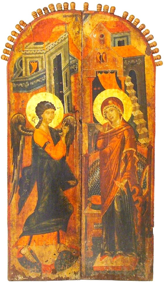 Annunciation mid XV Century, St Mary Church in Botun, Ohrid Icon Gallery