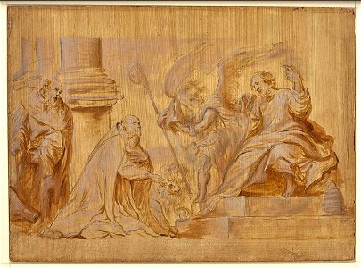 Anoniem - A Bishop Kneeling before Saint Peter, 2757 (OK)