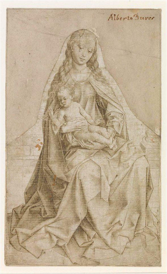 Anoniem - Madonna with Christ-Child Blessing, circa 1440-1450, N 9 (PK)