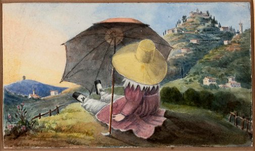 Anon - Yellow hat and Parasol - 8571