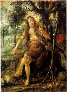 Anoniem Duitsland ca. 1600 of Hans Ammon - Eva met spinrokken - 2068 - Städel Museum