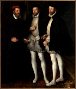 Anoniem (Frankrijk) - Portrait of the Brothers Gaspard (1519-1572), Odet (1517-1571) and François (1512-1569) de Châtillon-Coligny - 432 - Mauritshuis