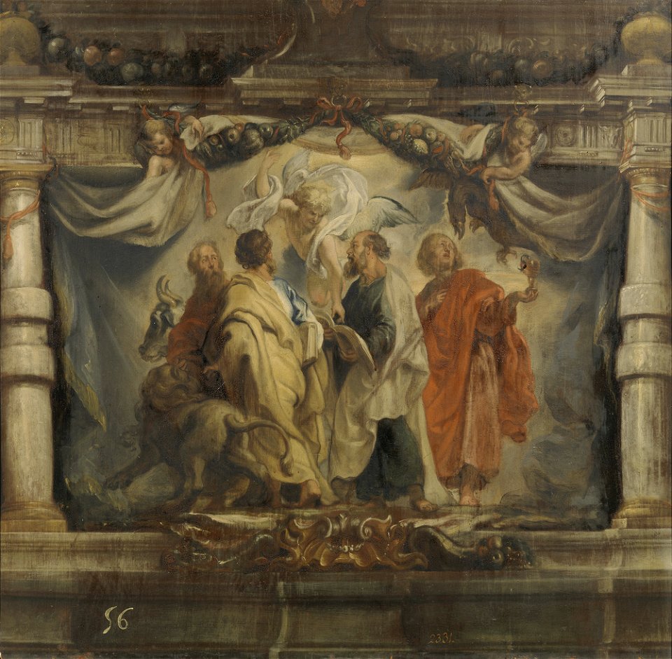 Anoniem na 1626 naar Peter Paul Rubens - De vier evangelisten - P001709 - Museo del Prado