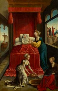 Anoniem Nederlanden (historische regio) ca. 1520 - Geboorte van Maria - NG3650 - National Gallery. Free illustration for personal and commercial use.