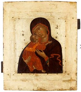 Anoniem Rusland eerste helft 17e eeuw - Moeder Gods Vladimirskaja - RMCC s320 - Museum Catharijneconvent