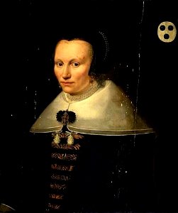 Anoniem Noordelijke Nederlanden (historische regio) ca. 1650 - Portret van Anna Dircksdr. van Bleyswijck (1603-1688) - os I-192 - Frans Hals Museum