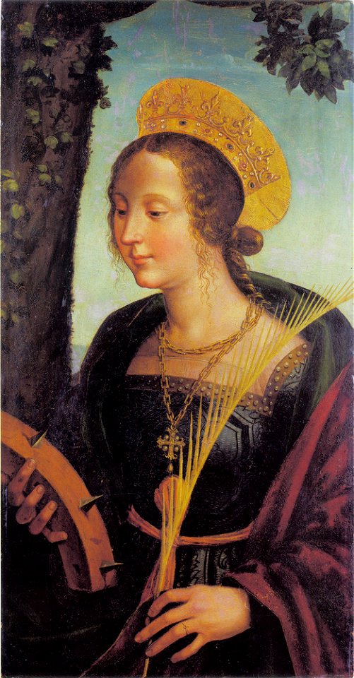 Anoniem Piemonte (regio) eerste kwart 16de eeuw - De H. Catharina van Alexandrië - SG 519 - Städel Museum