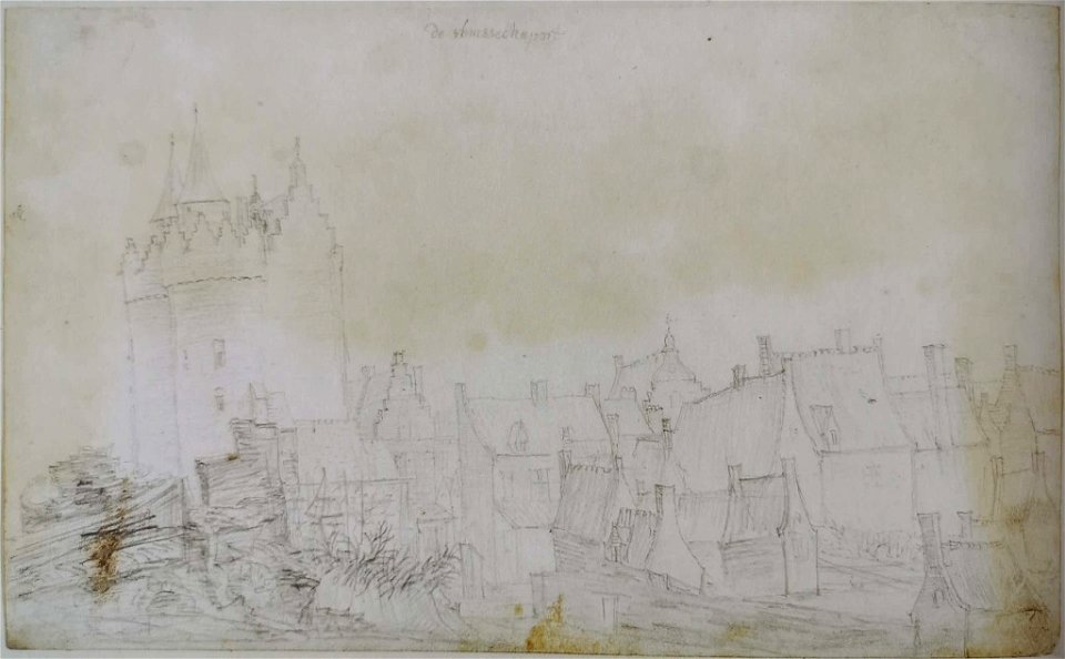 Anoniem, De huizen van Brussel bij de Vlaamsepoort (KBR)