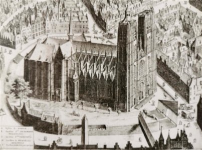 Anoniem, De Sint-Michielskerk (uit Puteanus, Bruxella septenaria, 1646)