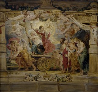 Anoniem na 1626 naar Peter Paul Rubens - De triomf van het geloof - P001701 - Museo del Prado