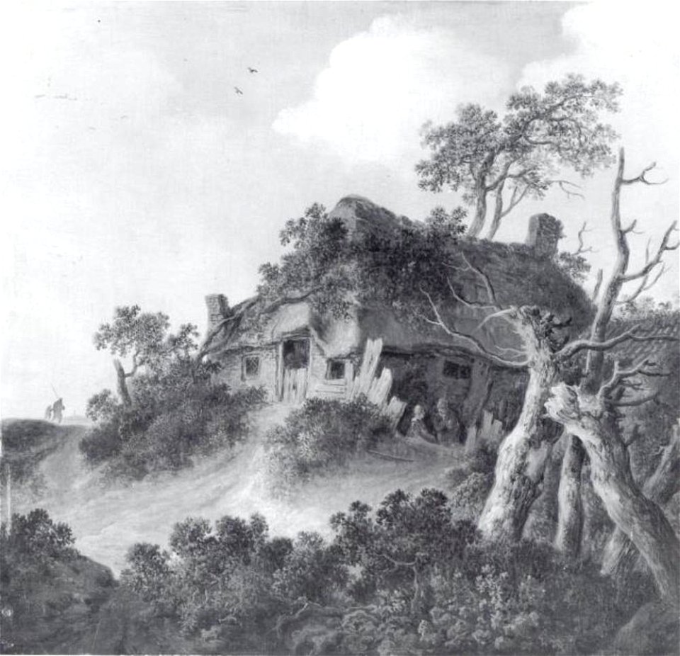 Anoniem Nederlanden (historische regio) 18e eeuw - Landschap met een boerenhuis op een heuvel - 1188 - Städel Museum