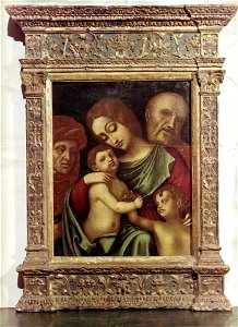 Anonimo sec. XVI, Sacra Famiglia con san Giovannino e sant'Elisabetta, 33422
