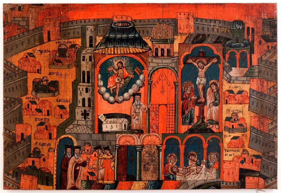 Anonyme - La semaine du renouveau. Toile commémorative des pèlerins de Jérusalem - PPP4937 - Musée des Beaux-Arts de la ville de Paris