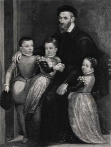 Anonimo veneto sec. XVI - Ritratto di gentiluomo con i figli, L'Antonina