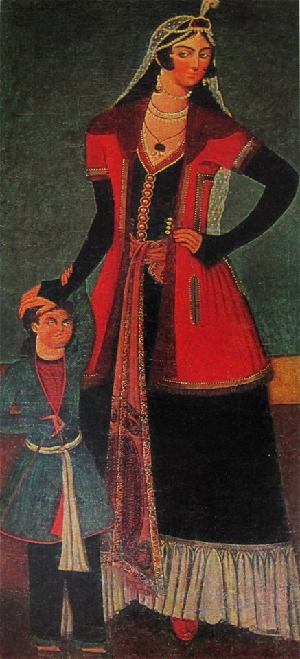 Anonym. Girl and Little Boy (Persian art collenction, Art Museum of Georgia)