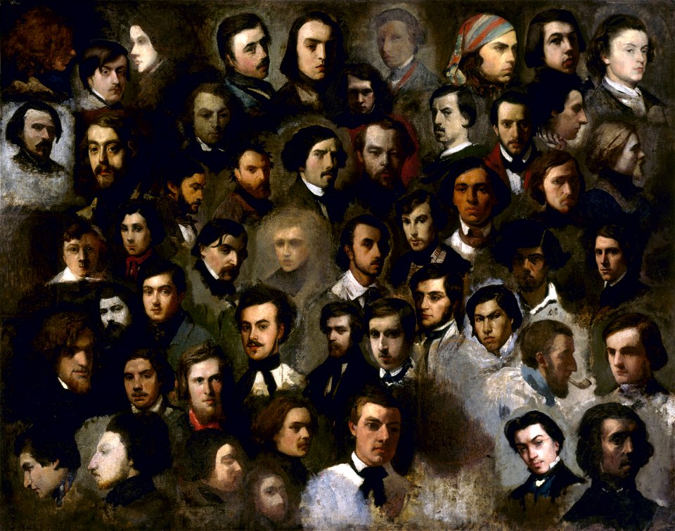 Anonyme - Portraits des élèves de l'atelier Paul Delaroche - PPP900 - Musée des Beaux-Arts de la ville de Paris