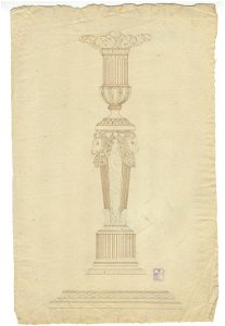 Anonyme, projet de flambeau de style Louis XVI