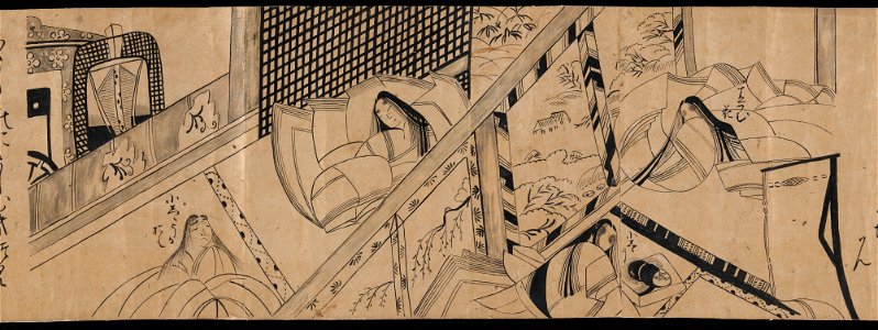 Anonymous - Akashi, Channel Buoys (Miotsukushi), The Wormwood Patch (Yomogiu), Gatehouse (Sekiya - 2015.300.28 - Metropolitan Museum of Art