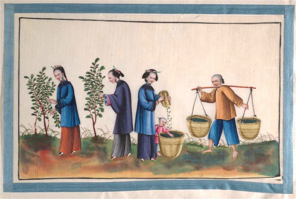 Anonymous - Album Containing Twelve Paintings of People Making Silk - 58.79.4a–l - Metropolitan Museum of Art