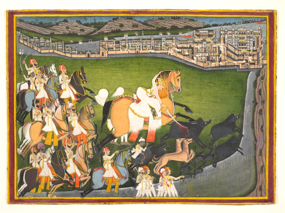 Anonymous - A Prince Hunting Boars with His Retinue - 1996.100.4 - Metropolitan Museum of Art