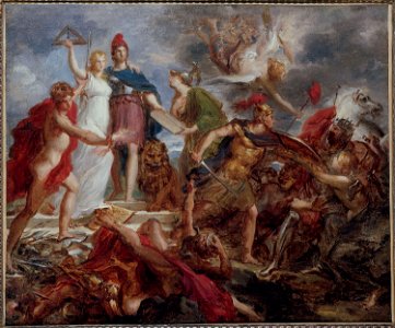 Anonymous - Allégorie révolutionnaire , La Liberté, l'Egalité et la Civilisation repoussant le Despotisme. - P413 - Musée Carnavalet