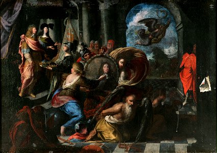 Anonymous - Allegorie auf die Hochzeit Erzherzog Ferdinand Karls (1628-1662) mit der Prinzessin Anna de' Medici (1616-1676) - GG 5718 - Kunsthistorisches Museum