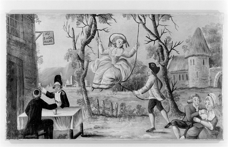 Anonymous - Aux trois ordres réunis. Enseigne de marchand de vins. Paris - EN101 - Musée Carnavalet